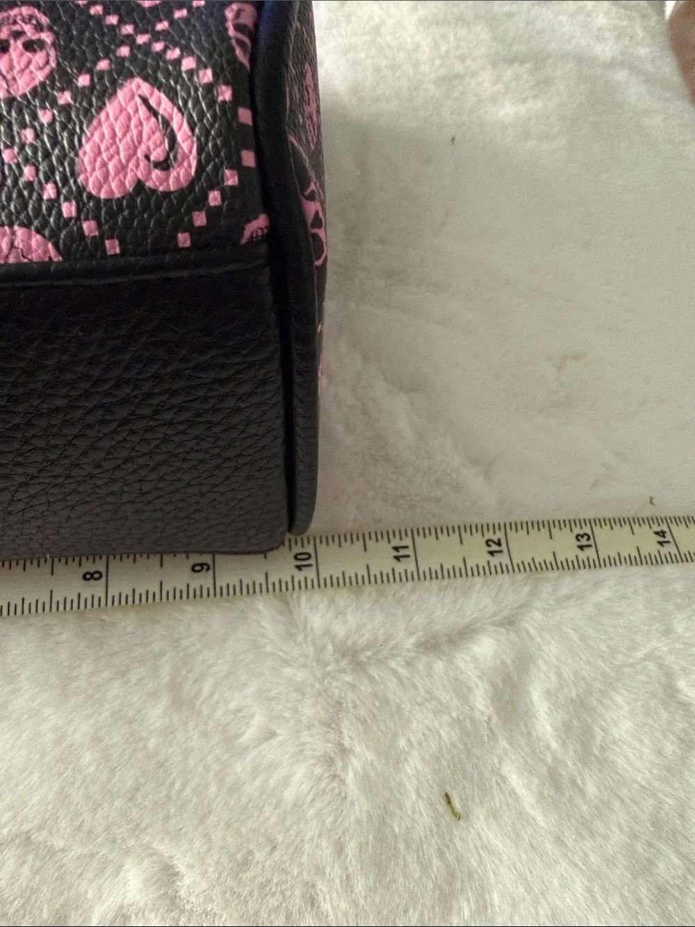 Ed Hardy Black and Pink Rhinestone Skull Satchel